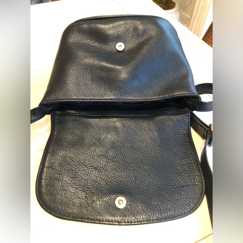Coach Vintage Navy Blue Pebble Leather #4903 Sonoma Flap Crossbody Handbag - Picture 9 of 15